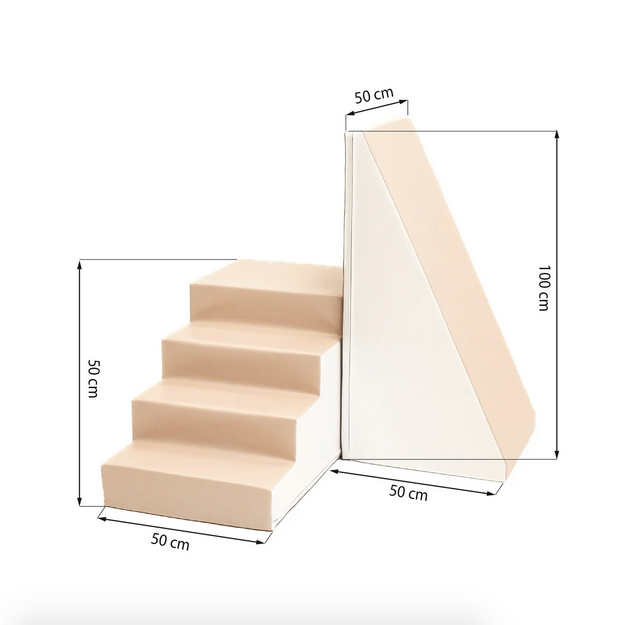 Mīkstie kluči Step and Slide Mega fun Slider Soft Play, IGLU - beige and white, bēšs un balts, SET_01X_26