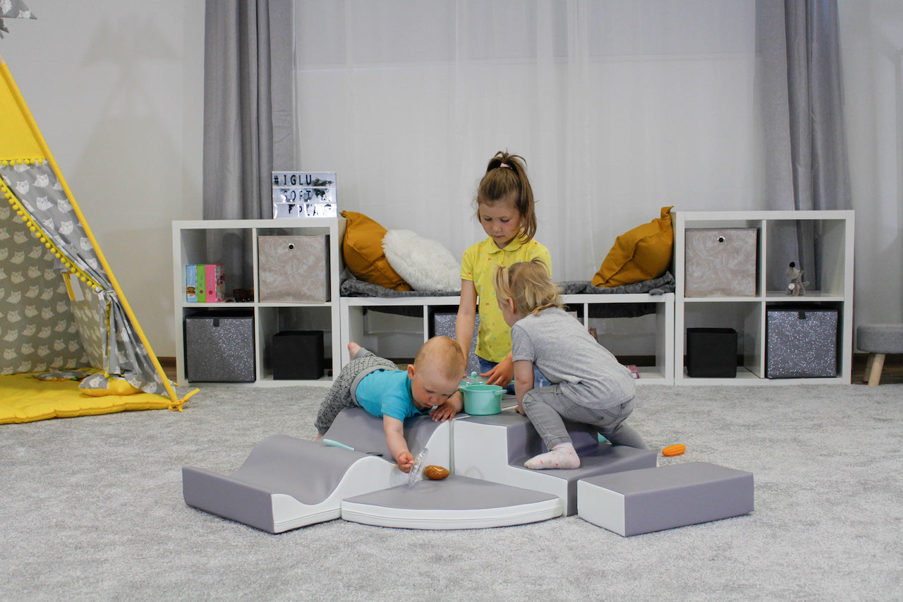 Mīkstie kluči Explorer Soft Play, IGLU - Grey and White, pelēks un balts, SET_28_3