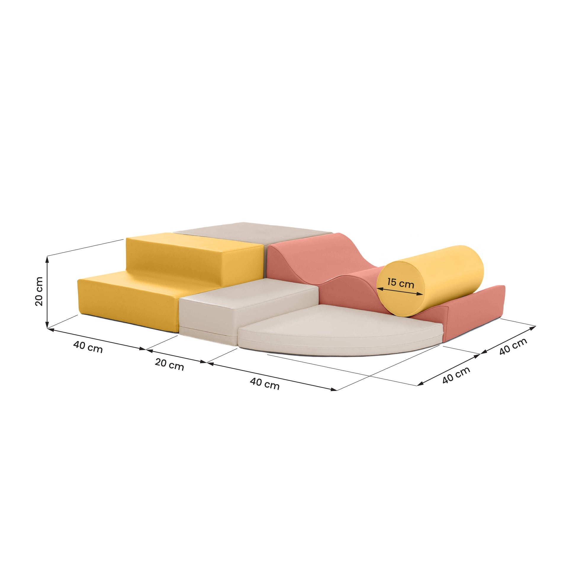 Mīkstie kluči Explorer Soft Play, IGLU - Pastel Fries, pasteļu rozā, SET_28_09