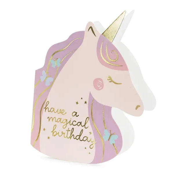 Apsveikuma kartīte Vienradzis, Birthday Card Unicorn, KAR15