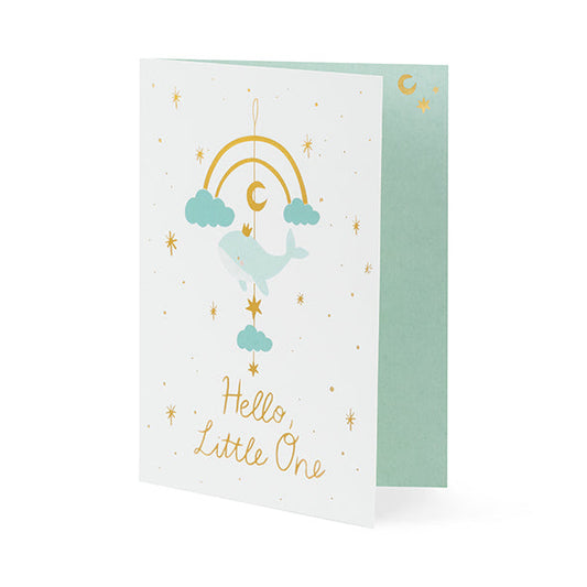 Apsveikuma kartīte Hello Little One ar pievienotu dekoru