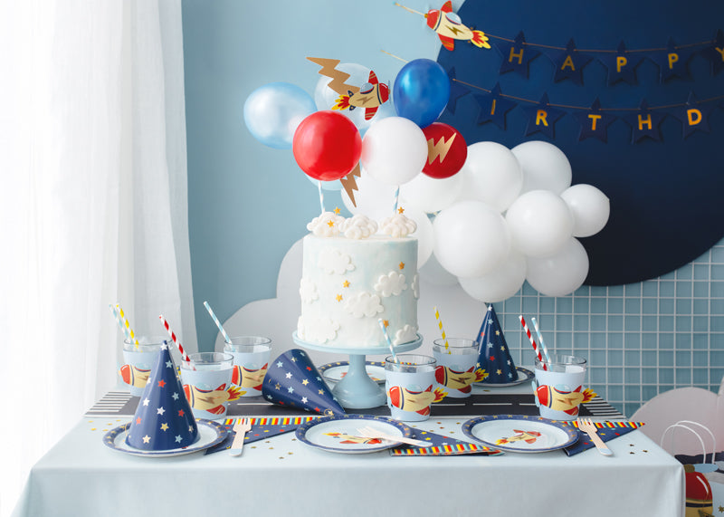 Kūkas dekors ar baloniem, Balloon Cake Topper Plane, Mix
Artikuls: KBT1