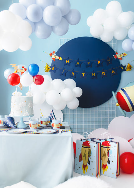 Kūkas dekors ar baloniem, Balloon Cake Topper Plane, Mix
Artikuls: KBT1