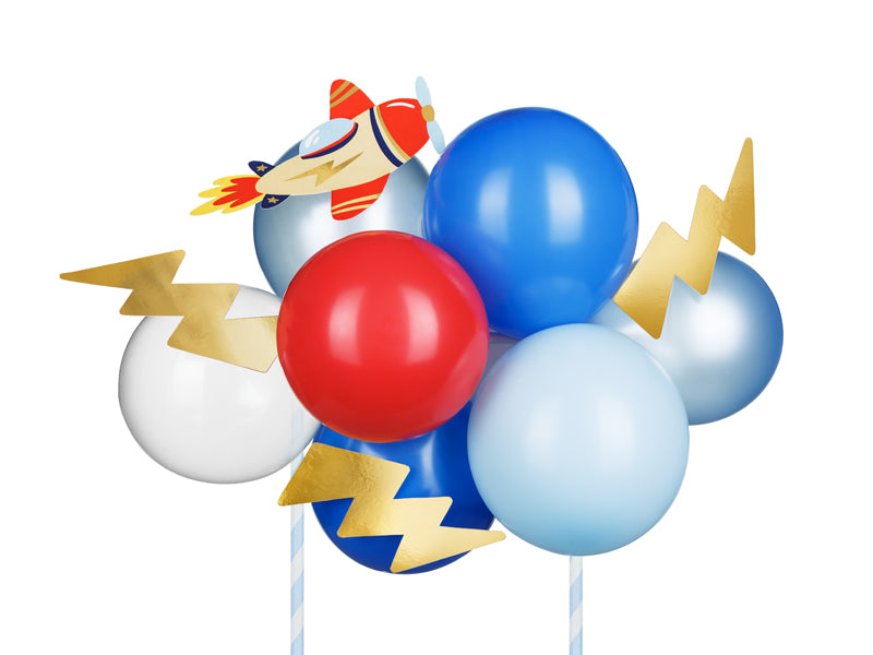 Kūkas dekors ar baloniem, Balloon Cake Topper Plane, Mix
Artikuls: KBT1