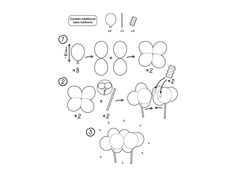 Kūkas dekors ar baloniem Rozā, Balloon Cake Topper Pink
Artikuls: KBT3-081