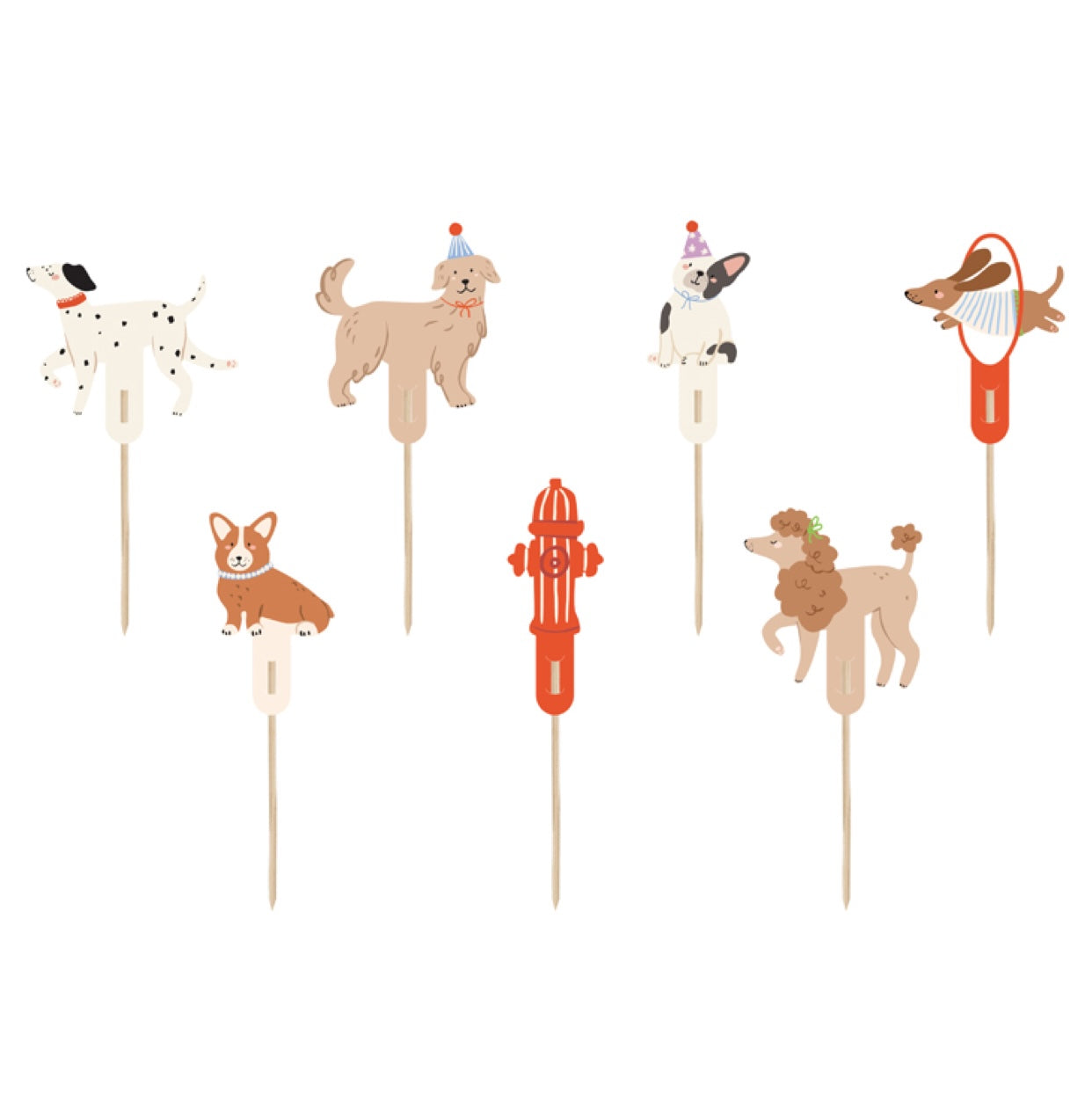 Kūkas un kēksiņu dekors Suņi, Cupcake Toppers Dogs, KPM38