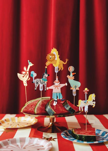 Kēksiņu dekori Cirks, Cupcake Toppers Circus
Artikuls: KPM39