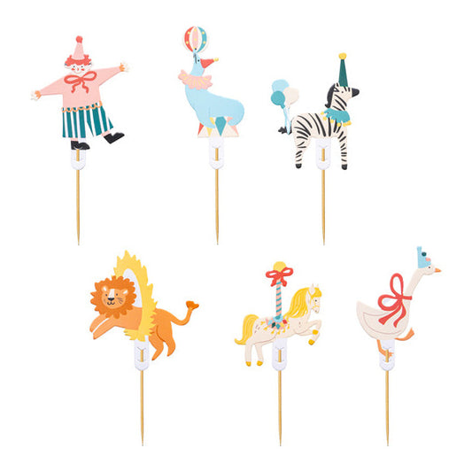 Kēksiņu dekori Cirks, Cupcake Toppers Circus
Artikuls: KPM39