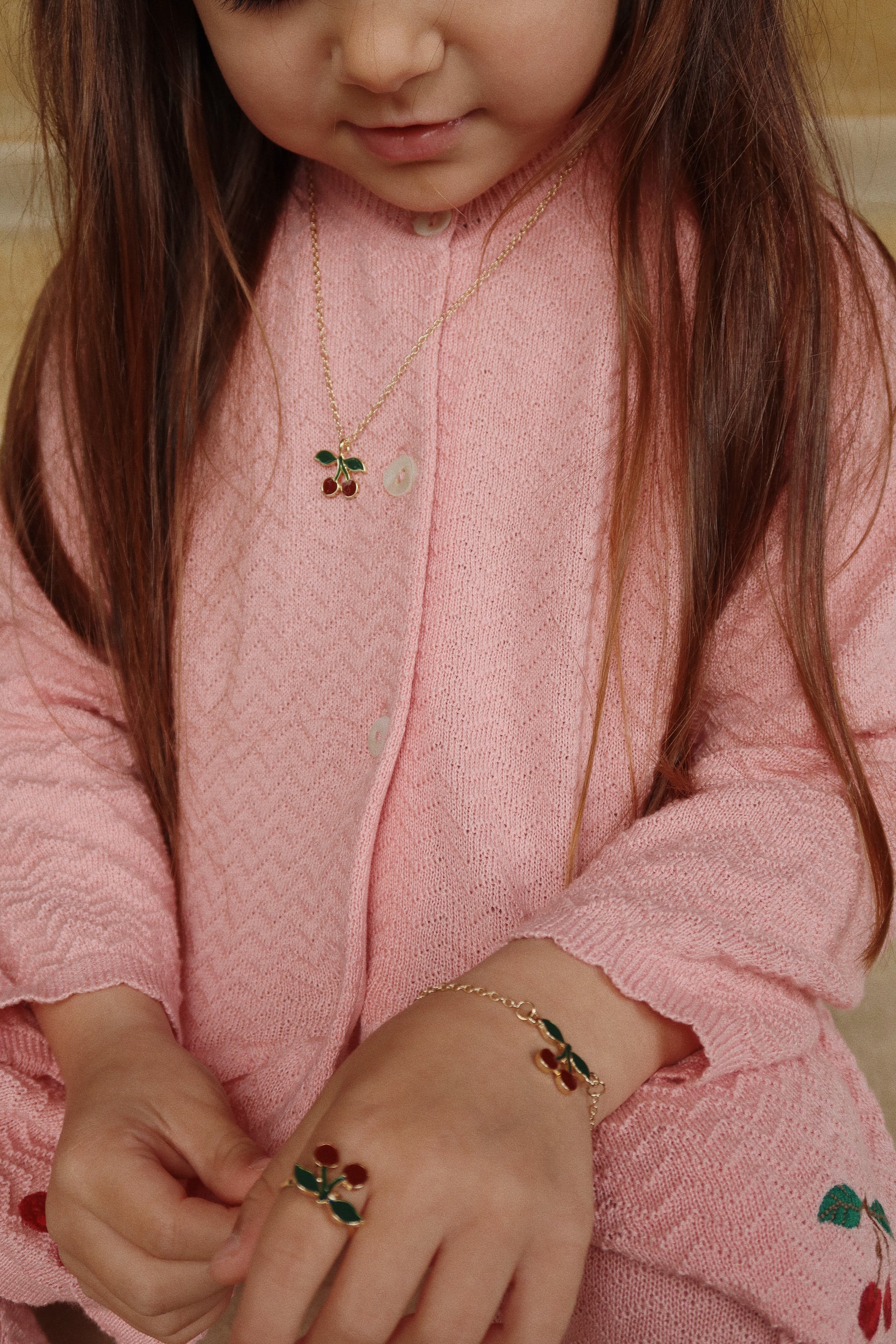 Ķiršu rotaslietu komplekts Cherry Jewellery Set, Konges Slojd, KS102943