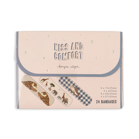 Bērnu plāksteri Kiss and Comfort Bandages 24gb., Konges Slojd, KS103123-BLUE-MIX