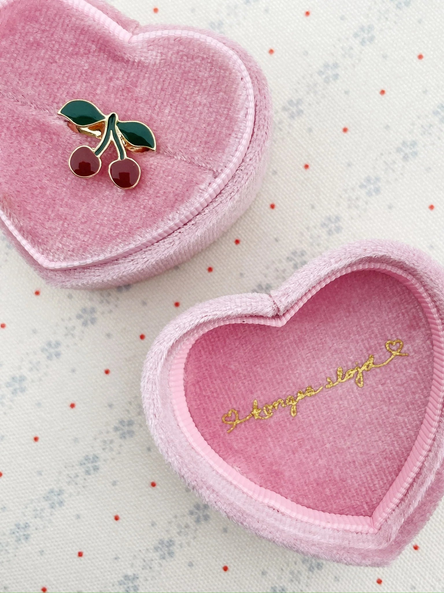 Bērnu gredzens - Ķirsis, Love Rings, Cherry, Konges Slojd, KS103371-CHERRY