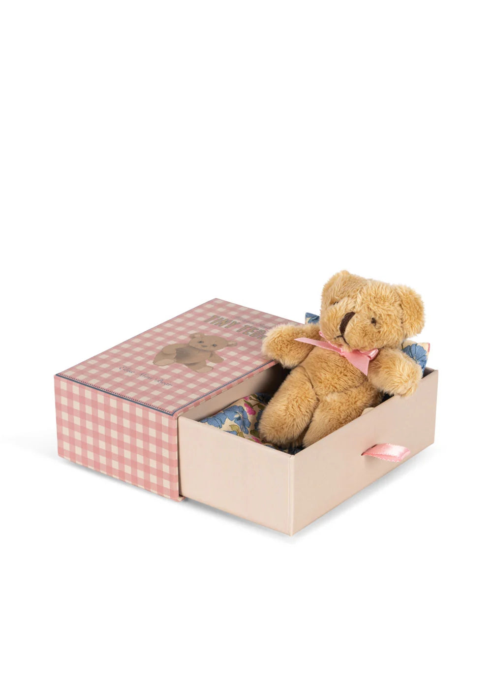Mini lācītis kastītē, Tiny Teddy Elise, 9 cm, Konges Slojd, KS104069-BEIGE