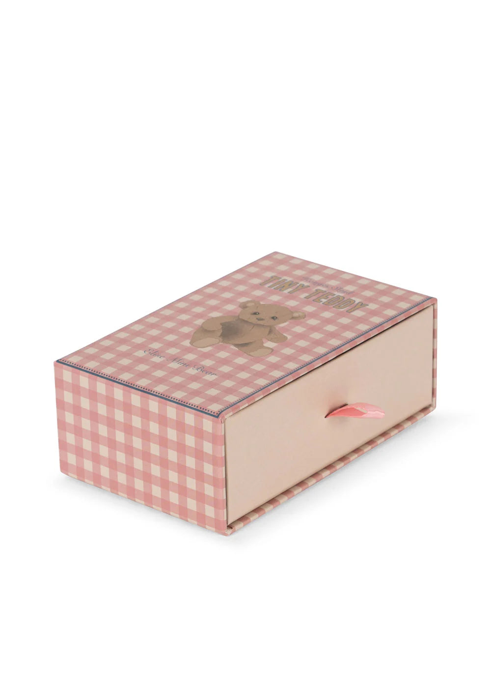 Mini lācītis kastītē, Tiny Teddy Elise, 9 cm, Konges Slojd, KS104069-BEIGE