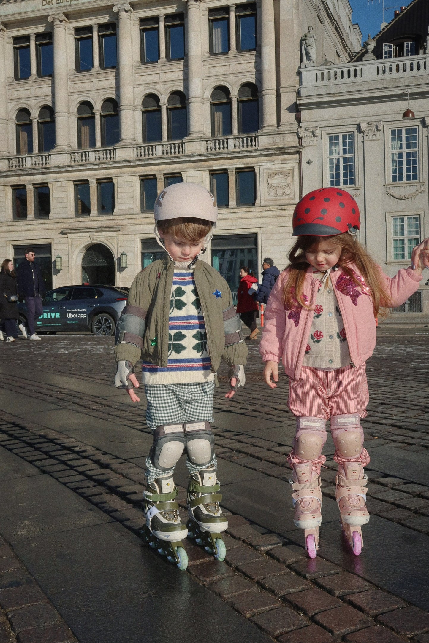 Bērnu skrituļslidas Light Up Roller Skates Cherry Blush, Konges Slojd, KS104417-CHERRY-BLUSH