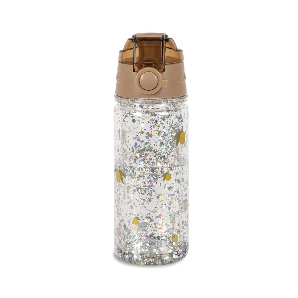 Bērnu ūdens pudele Lemon, Glitter Bottle, 400ml, Konges Slojd, KS104840-LEMON