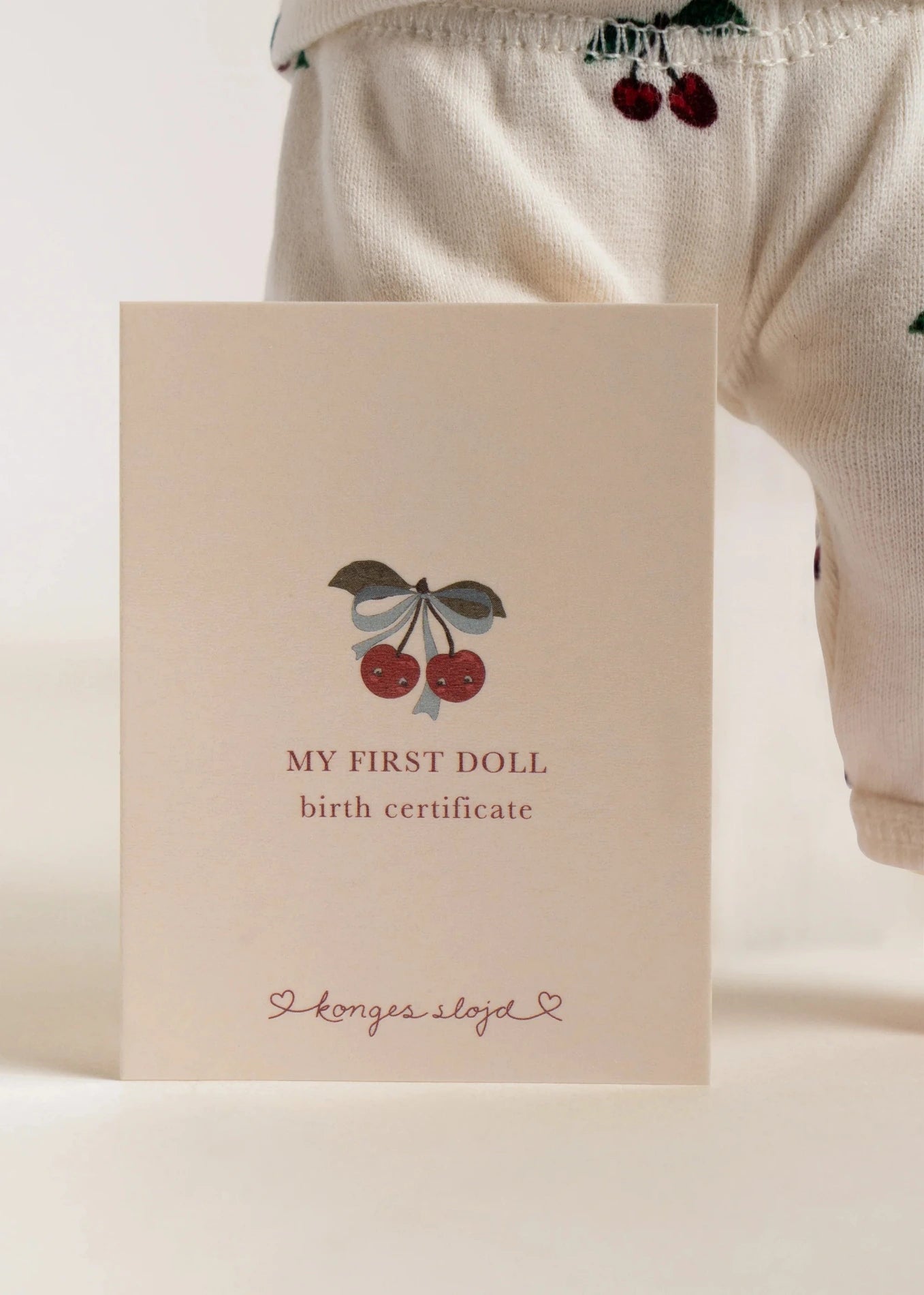 Mana pirmā lelle, My First Mini Doll, Cherry, Konges Slojd, KS105018-CHERRY