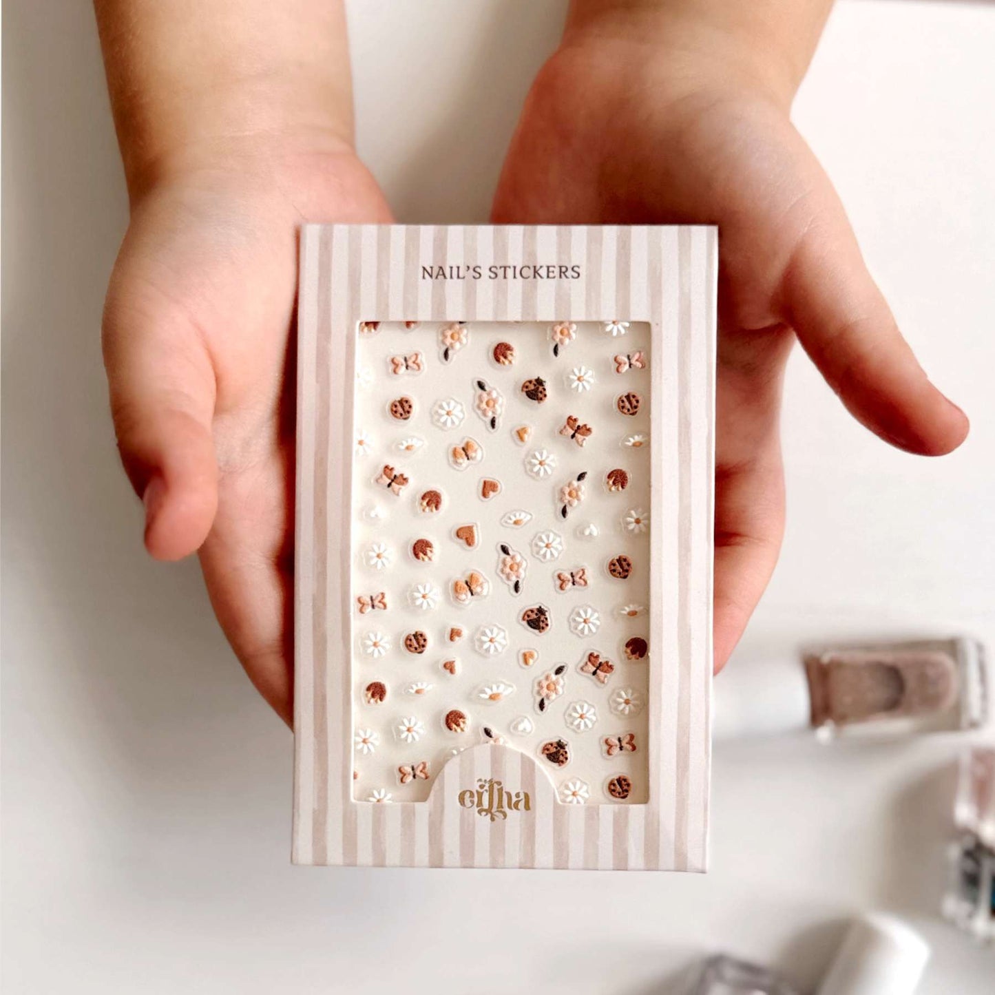 Nagu uzlīmes, Kids 3D Nail Stickers, Butterfly, Mrs. Ertha, ER1409