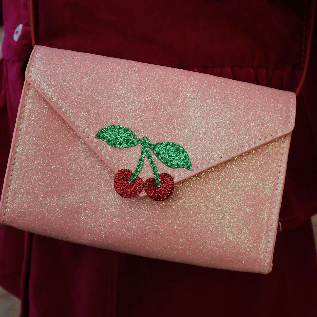Naudas maciņš Love Letter Wallet, Pink Glitter, Konges Slojd, KS103876