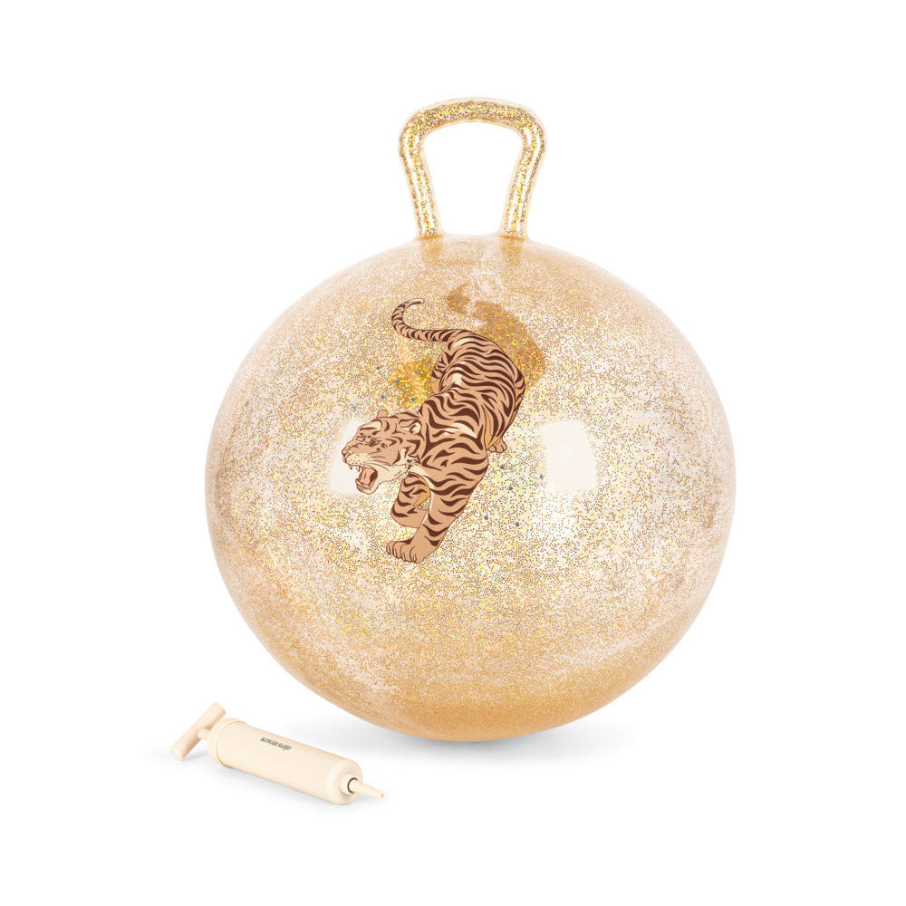 Lēkājamā bumba, Glitter Jump Ball, Tiger, Konges Slojd, KS106482