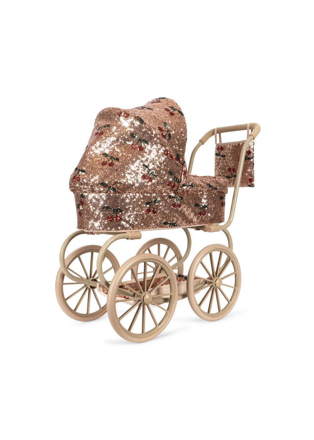 Leļļu rati, Sparkly Minnie Doll Pram, Cherry Sequin, Konges Slojd, KS106606