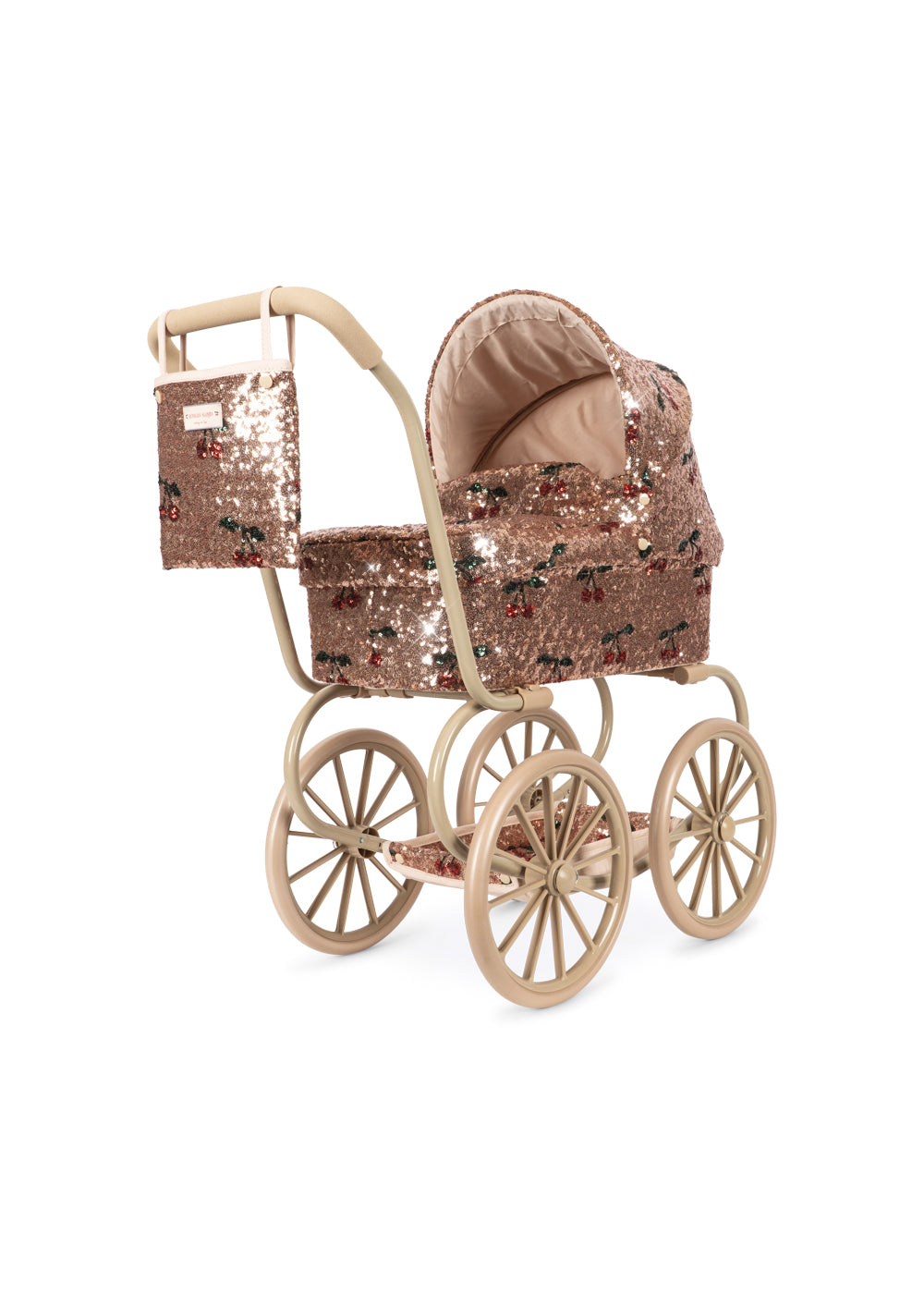 Leļļu rati, Sparkly Minnie Doll Pram, Cherry Sequin, Konges Slojd, KS106606
