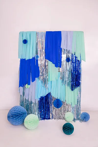 Kreppapīra dekorācijas Crepe Papar 5cm/10m, Blue-Green mix, Party Deco,  KRES1