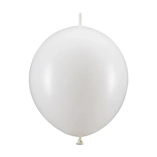 Balons Linking Balloon, Pastel Pure White, 28cm, 20gab, balts