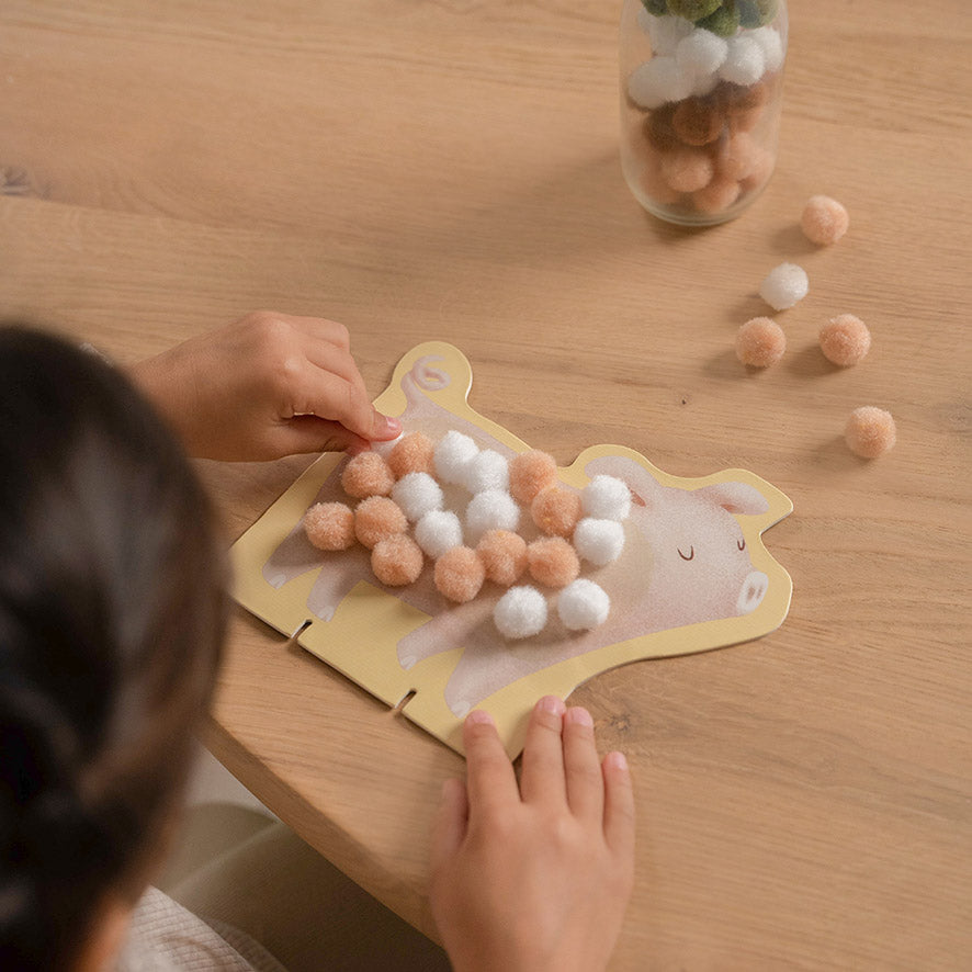 Radošais komplekts ar pomponiem, Pompom Craft Kit, Little Farm, LD125667