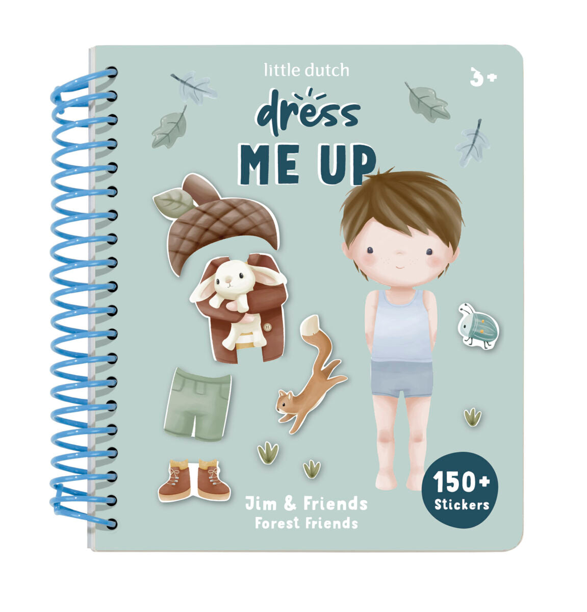 Uzlīmju aktivitāšu grāmata Jim & Forest Friends, Dress me up book, LD126331