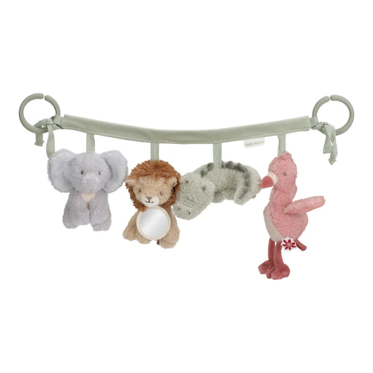 Ratu rotaļlieta Safari Friends, Stroller Toy Chain, Little Dutch, LD8311