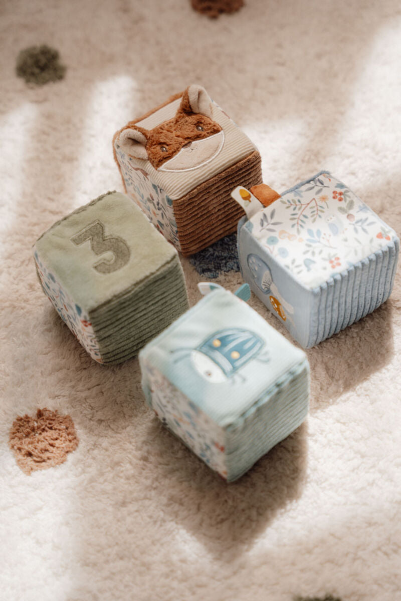 Mīkstie kubi Forest Friends, Set of Soft Cubes, Little Dutch, LD8916