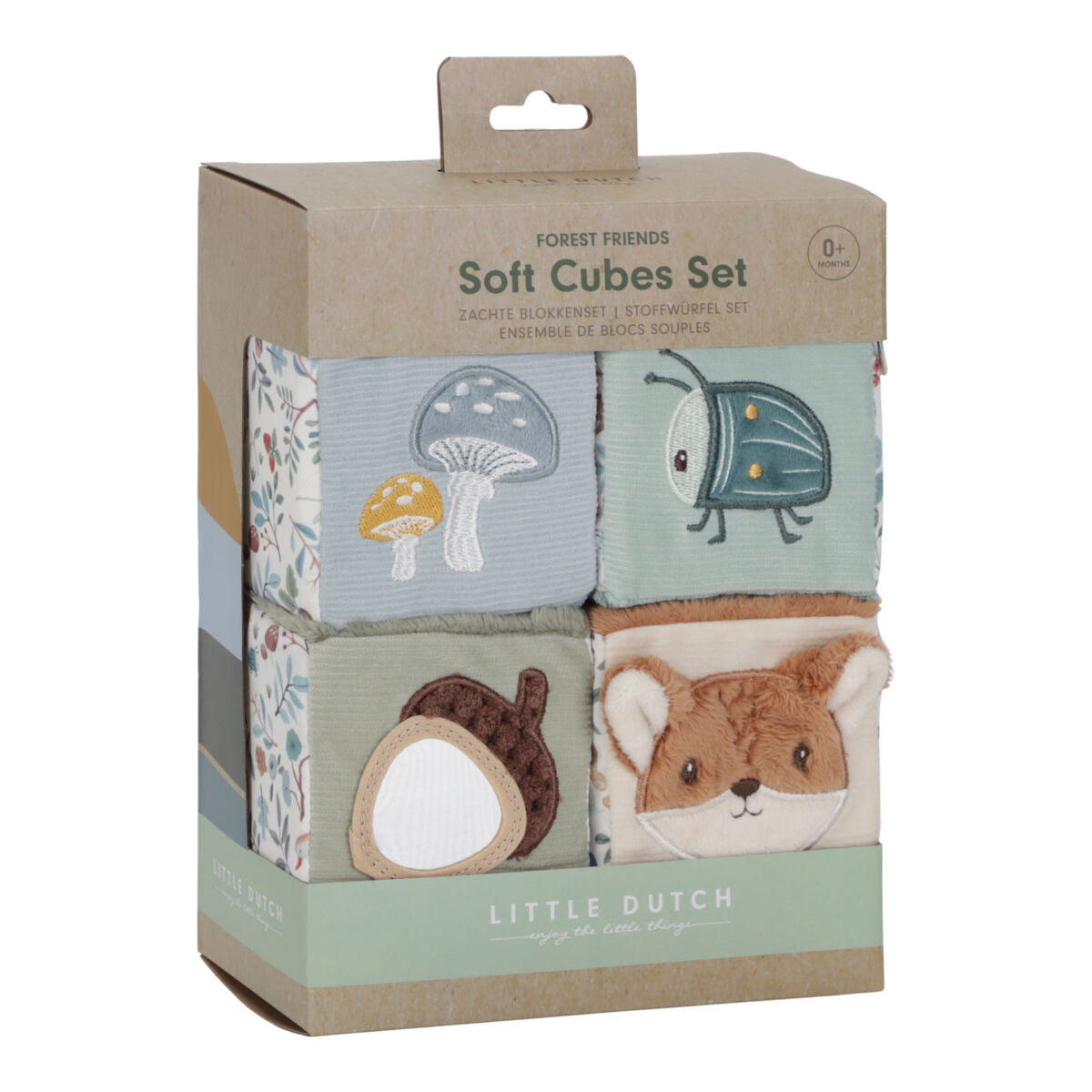 Mīkstie kubi Forest Friends, Set of Soft Cubes, Little Dutch, LD8916
