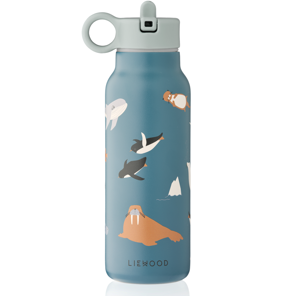 Bērnu ūdens pudele Falk Water Bottle, Arctic Sea/Ocean view, 350ml, Liewood, LW19617-2501