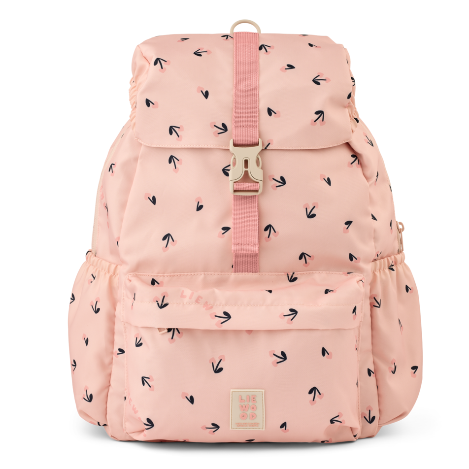 Bērnu mugursoma, Johnny School Backpack, Cherry heart/Rosey, Liewood,LW20089_2785 