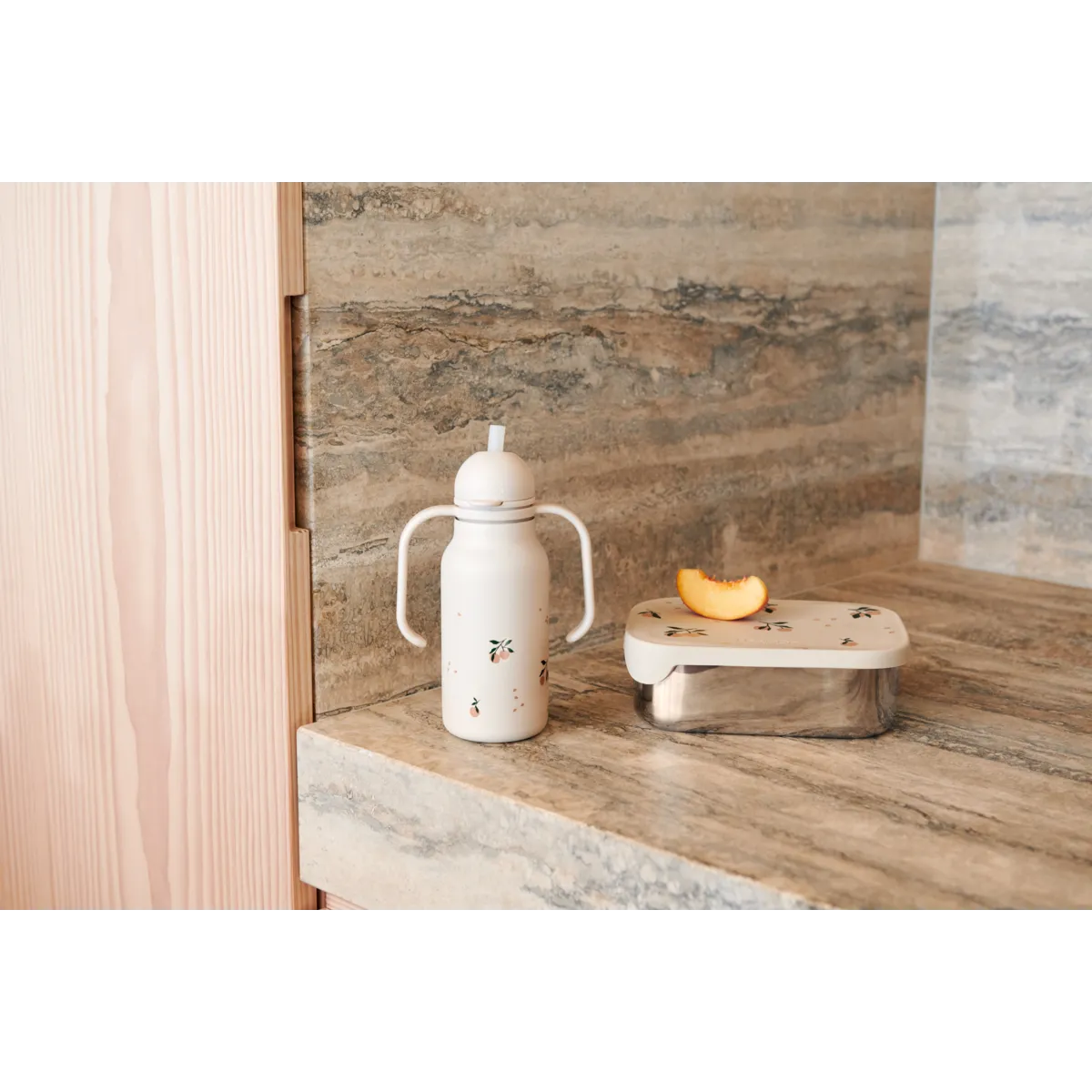 Bērnu pusdienu kārba Arthur Printed Lunchbox, Peach / Sea shell mix, Liewood