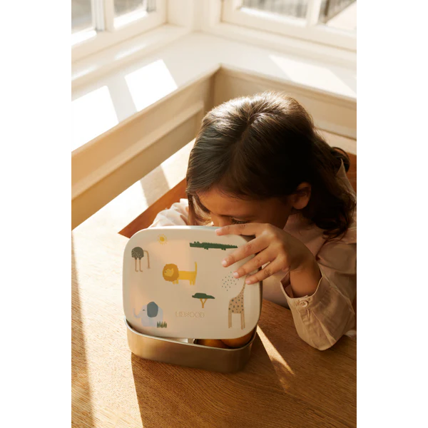 Bērnu pusdienu kārba Arthur Printed Lunchbox, Safari sandy mix, Liewood