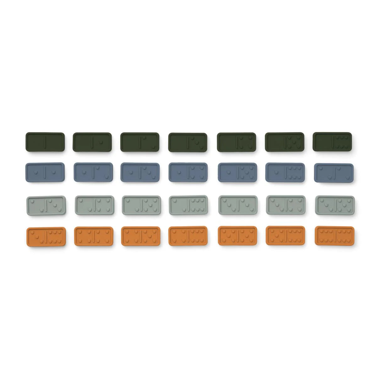 Silikona domino spēle, Dodo Domino Set, Blue multi mix, Liewod, LW13058