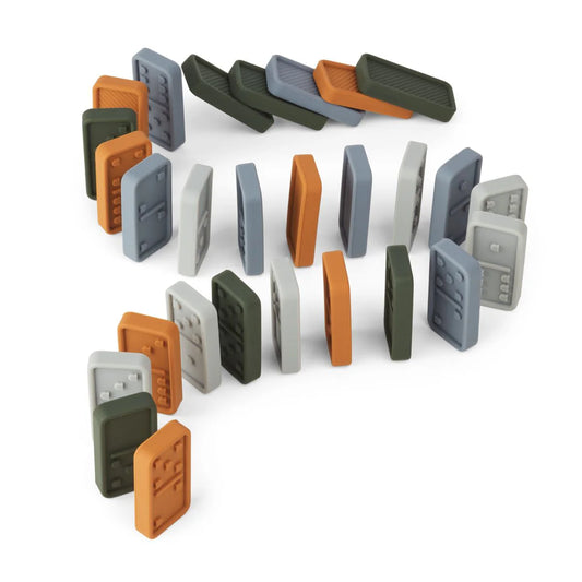 Silikona domino spēle, Dodo Domino Set, Blue multi mix, Liewod, LW13058