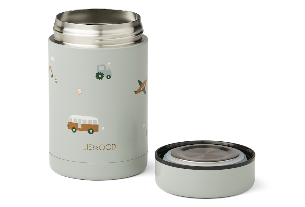 Termo trauks ēdienam Nadja Food Jar, Vehicles/dove blue, Liewood