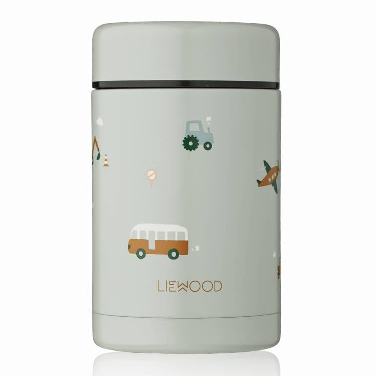 Termo trauks ēdienam Nadja Food Jar, Vehicles/dove blue, Liewood