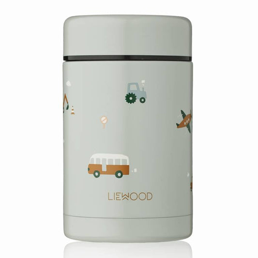 Termo trauks ēdienam Nadja Food Jar, Vehicles/dove blue, Liewood