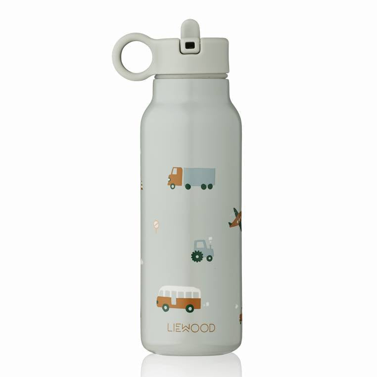 Bērnu ūdens pudele, Falk, Vehicles/dove blue mix, Liewood, 350ml