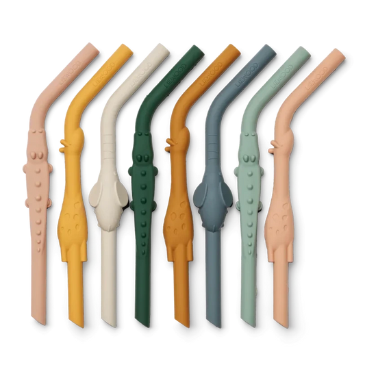 Bērnu silikona salmiņi, All Together Yellow Mellow straws, 8gab, Liewood, LW18575-1962