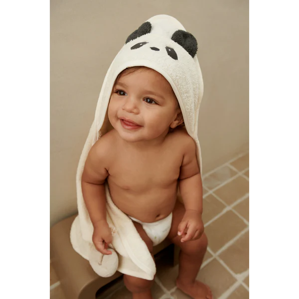 Bērnu dvielis ar kapuci Panda, Albert Hooded Towel, 70x70cm, Liewood