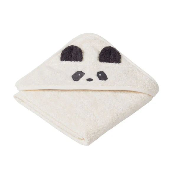 Bērnu dvielis ar kapuci Panda, Albert Hooded Towel, 70x70cm, Liewood