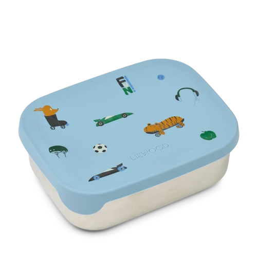 Bērnu pusdienu kārba Arthur Printed Lunchbox, Fun / Beach blue, Liewood, LW14982-2621