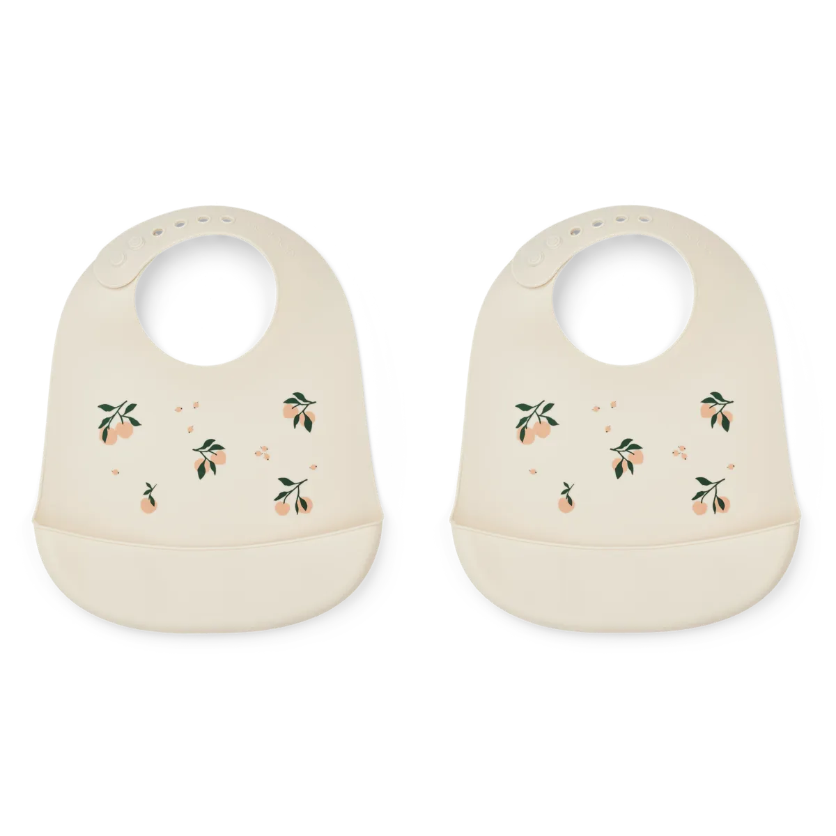Silikona lacīte Peach, Tilda Printed Silicone Bib 2-Pack, 2.gb, Liewood, LW14795