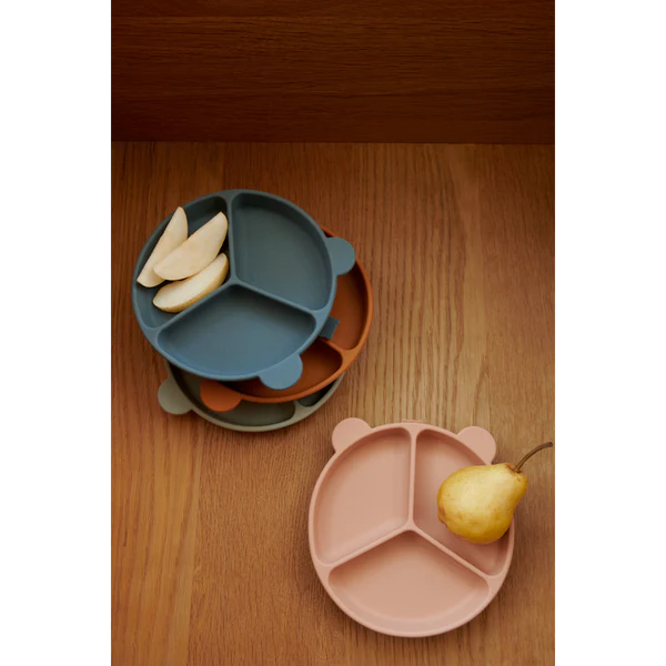 Bērnu silikona šķīvis ar piesūcekni, zils, Stacy Divider Suction plate, 2gab, Liewood, LW15122-9753