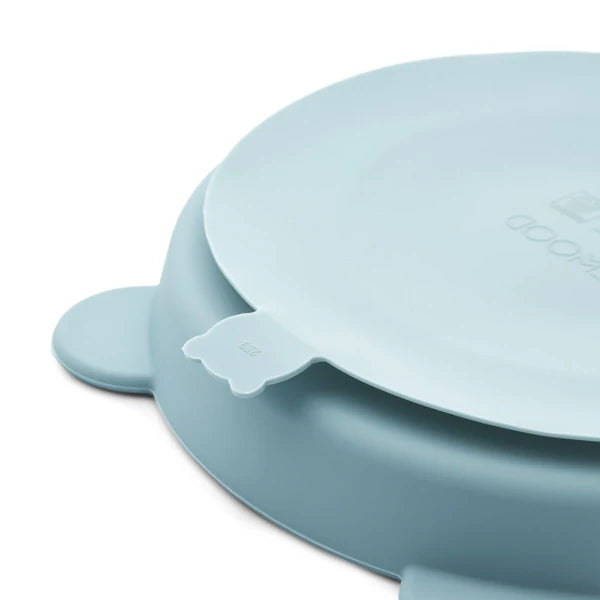 Bērnu silikona šķīvis ar piesūcekni, zils, Stacy Divider Suction plate, 2gab, Liewood, LW15122-9753