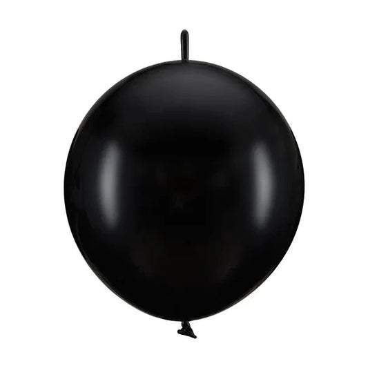 Balons Linking Balloon, Pastel Black, 28cm, 20gab, melns